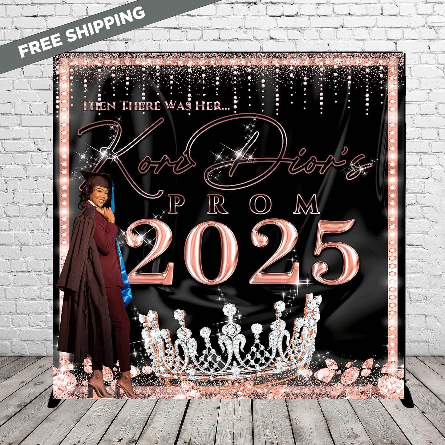Prom Backdrop, Prom Step and repeat, Prom Send Off, Rose Gold Backdrop