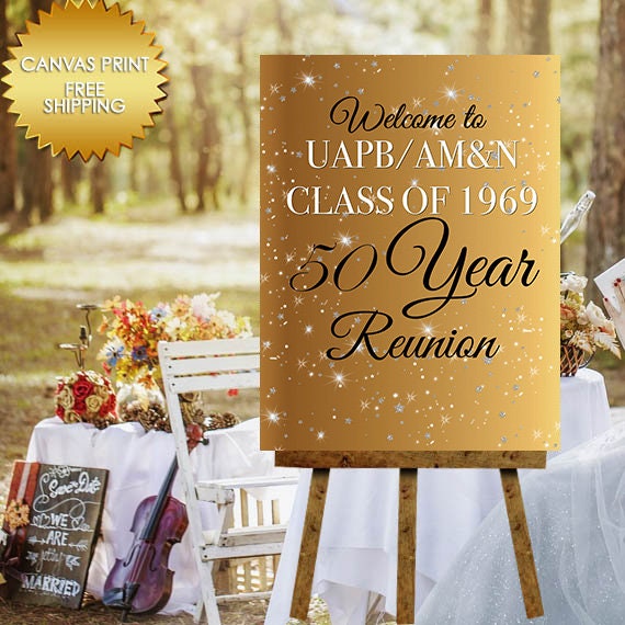 Class Reunion Welcome Canvas sign, Class reunion canvas, Retirement canvas sign, Canvas guest book, Canvas guestbook, Unique guest book