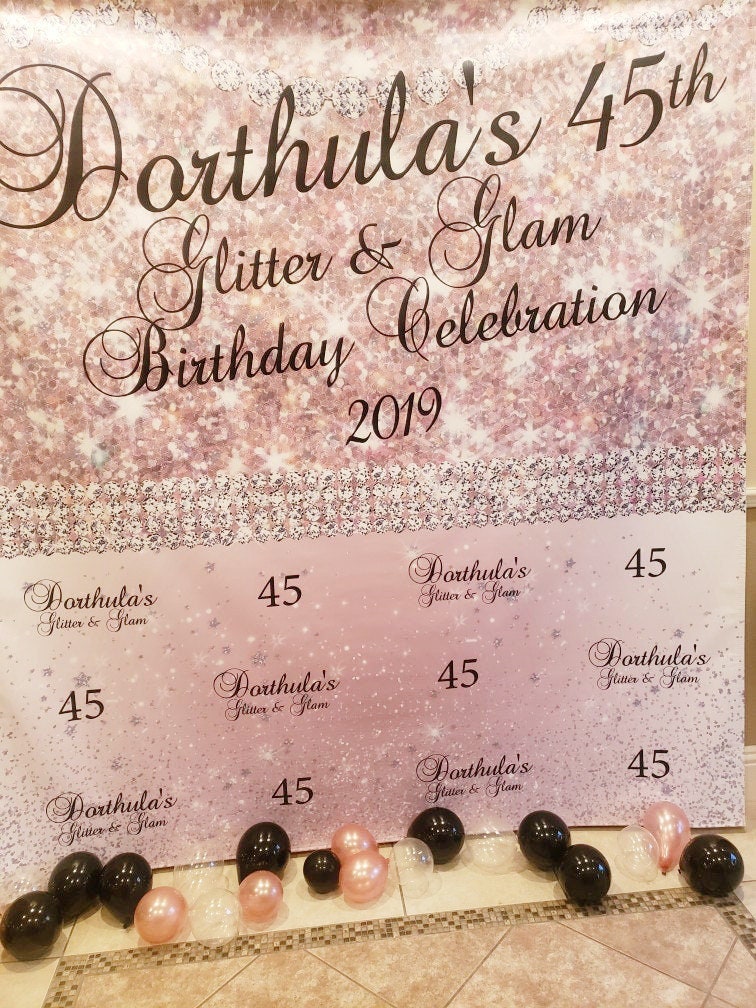 Zodiac sign backdrop, Zodiac step and repeat, Pisces backdrop, Birthday backdrop, 50th birthday backdrop, black gold backdrop