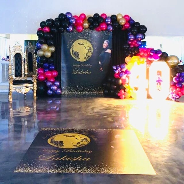 Memorial Backdrop, Memorial step and repeat,funeral step and repeat, funeral Floor Decal sticker, Removable sticker, Removable vinyl sticker