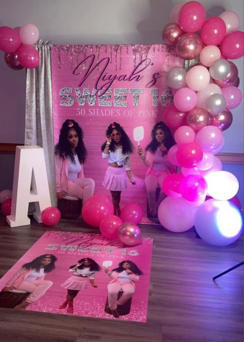 Floor Decal sticker, Removable sticker, Removable vinyl sticker, Floor Sticker, Birthday backdrop, Birthday step and Repeat, Photo backdrop