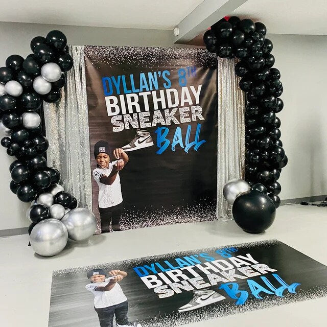 Photo Floor Decal sticker, Removable sticker, Removable vinyl sticker, Birthday Floor Sticker, Birthday backdrop, 50th birthday step Repeat