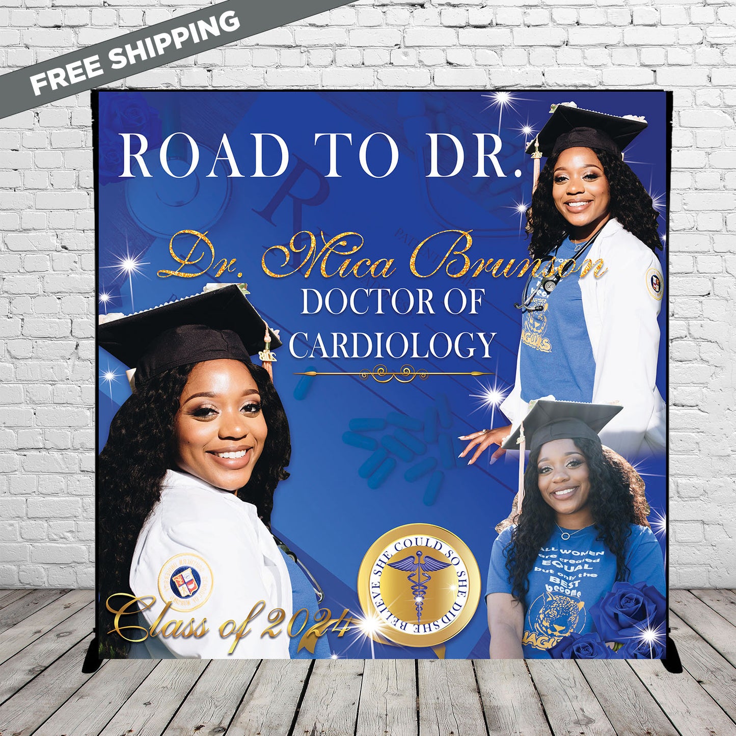 Graduation step and repeat, nurse step repeat, Photo backdrop, Photo step repeat, Custom backdrop,Graduation backdrop, calling the shots