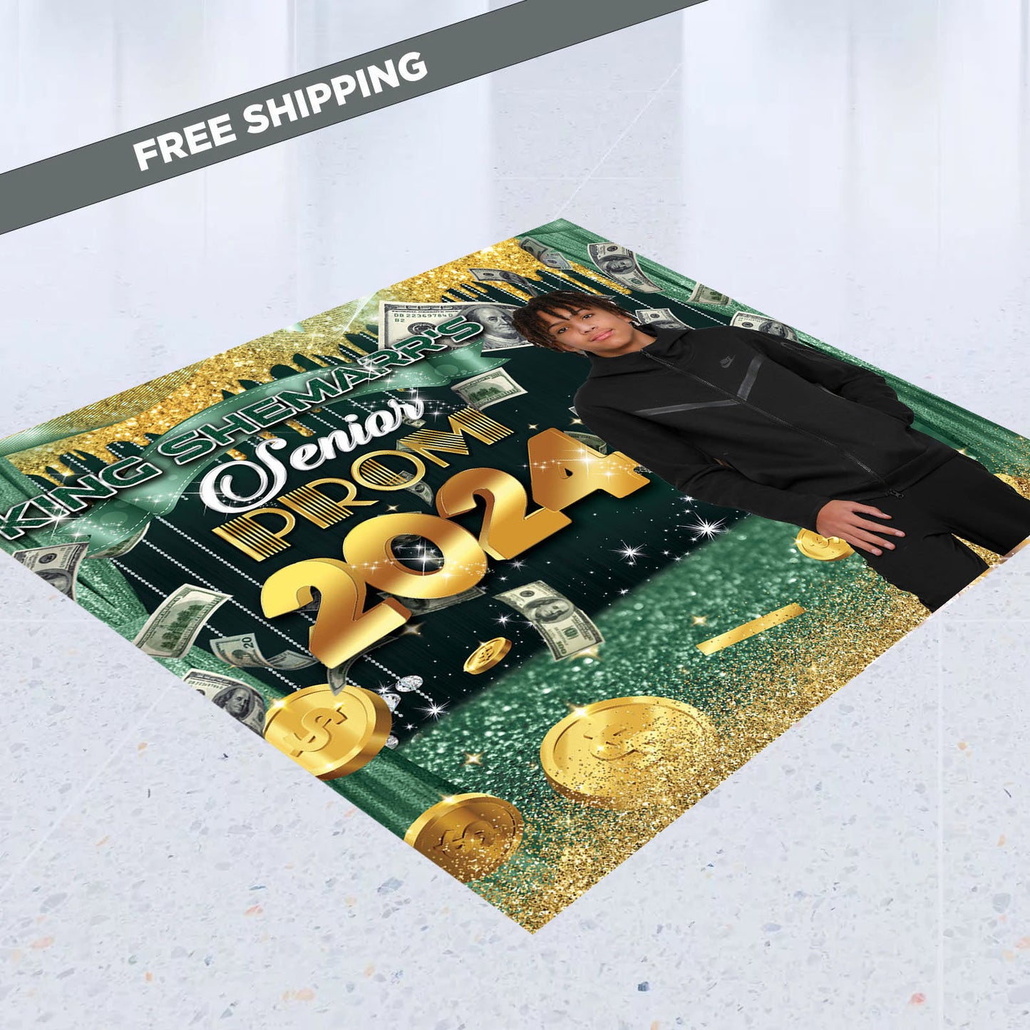 Floor Decal sticker, Birthday decal, Removable sticker, Removable sticker, Floor Sticker, Money decal, prom decal, prom backdrop