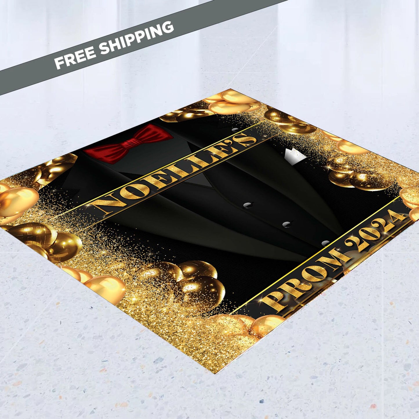 Floor Decal sticker, Birthday decal, Removable sticker, Removable sticker, Floor Sticker, graduation decal, prom decal, tuxedo backdrop