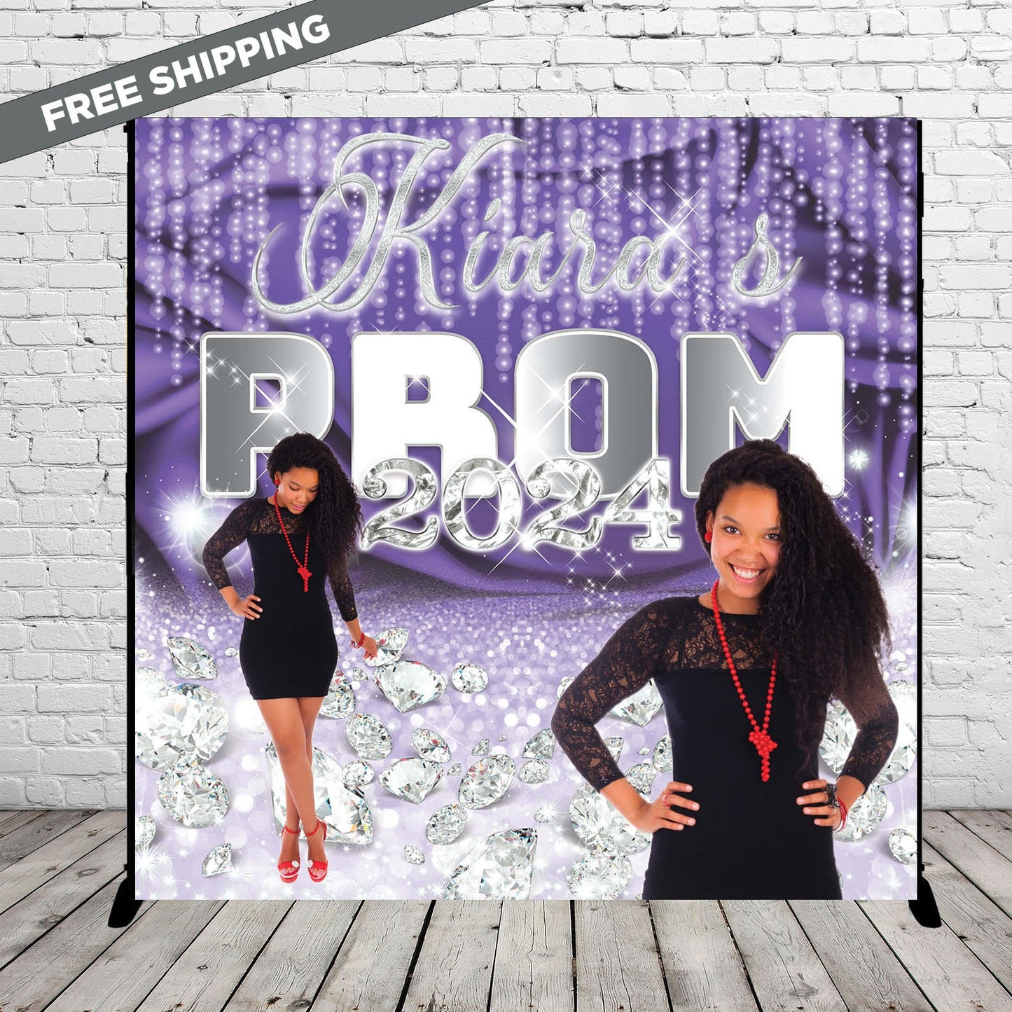 Prom step and repeat, Prom backdrop, silver bling, Photo step and repeat, Graduation backdrop, photo backdrop, Grad step and repeat, purple