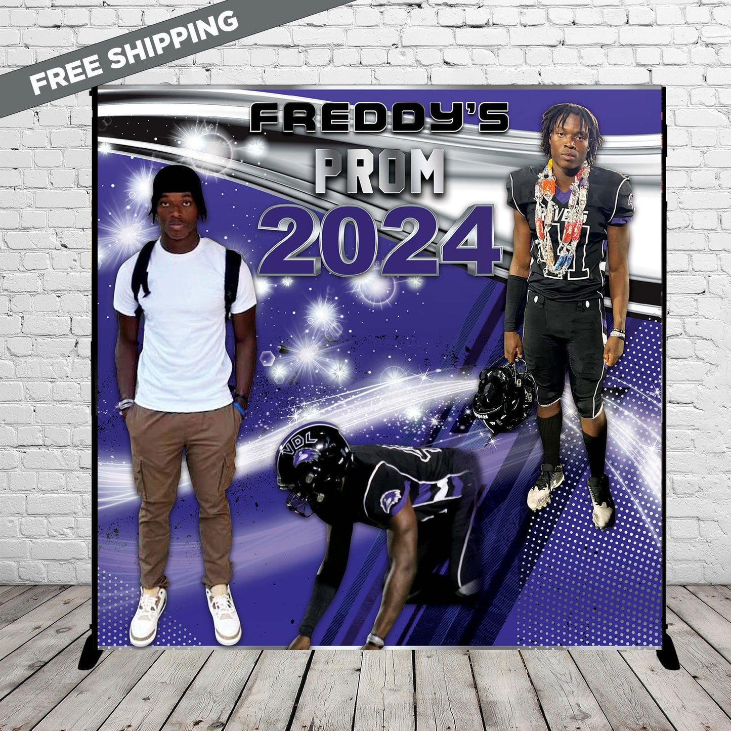 Prom backdrop, Purple and silver, Prom step and repeat, Photo step and repeat, Graduation backdrop, photo backdrop, Grad step and repeat