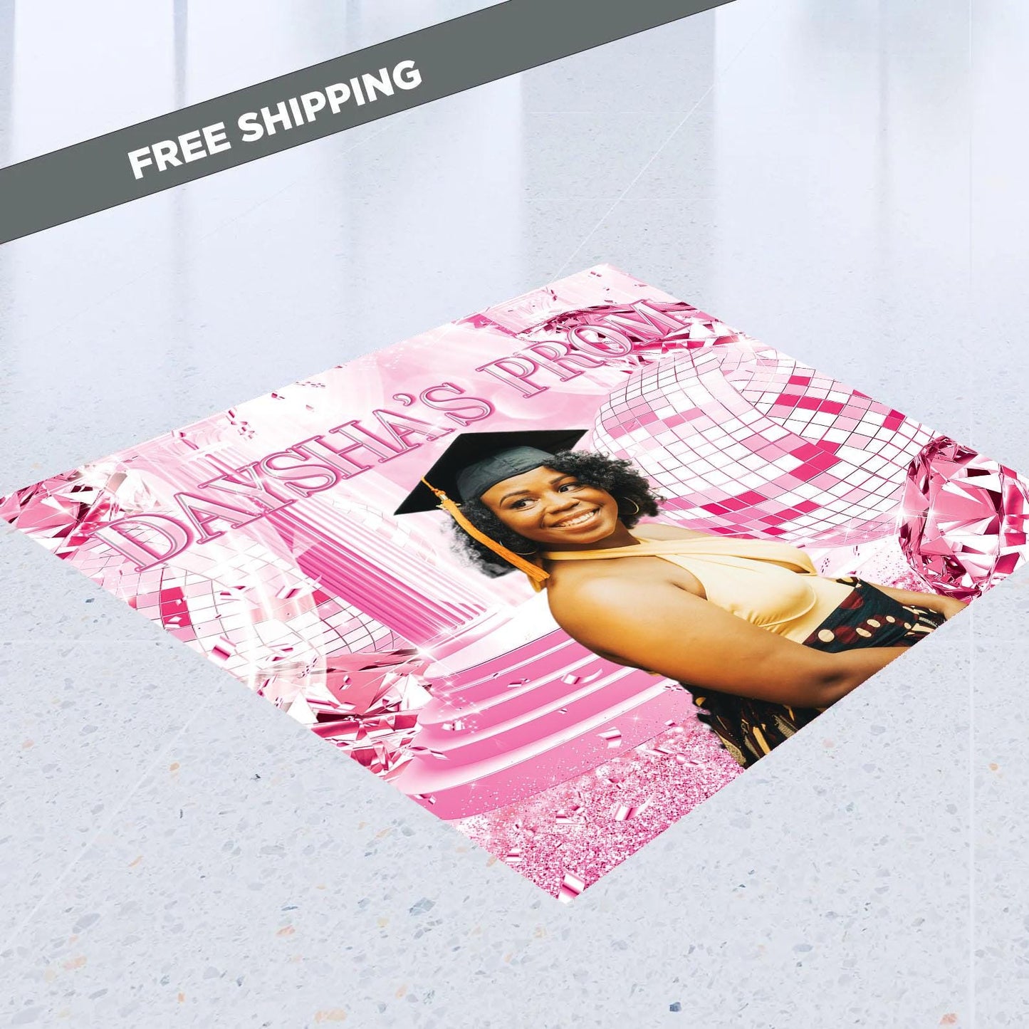 Floor Decal sticker, Removable sticker, Removable vinyl sticker, Floor Sticker, Prom backdrop, Birthday decal, Prom Decal, Custom Decal
