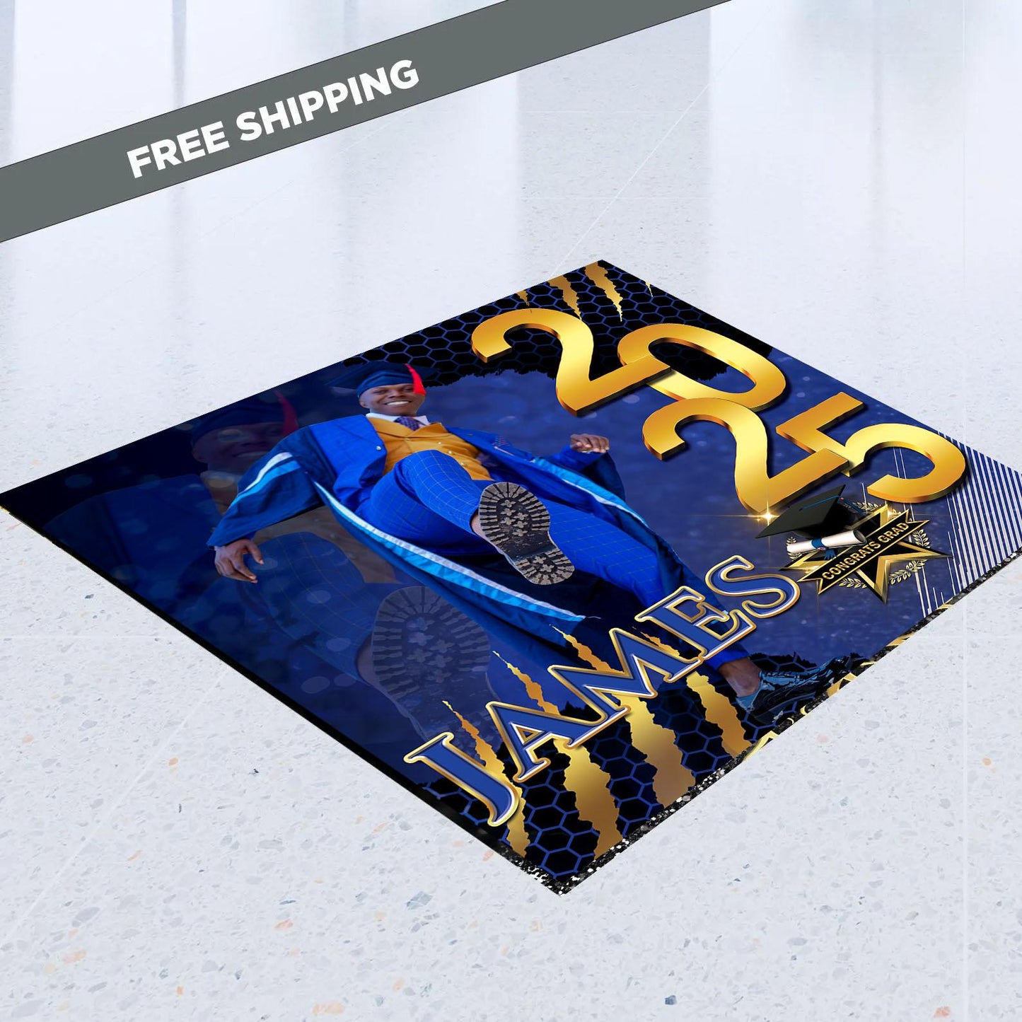 Floor Decal sticker, Removable sticker, Removable vinyl, HBCU backdrop, Grad backdrop, Trunk party decal, Prom Decal, Graduation decal