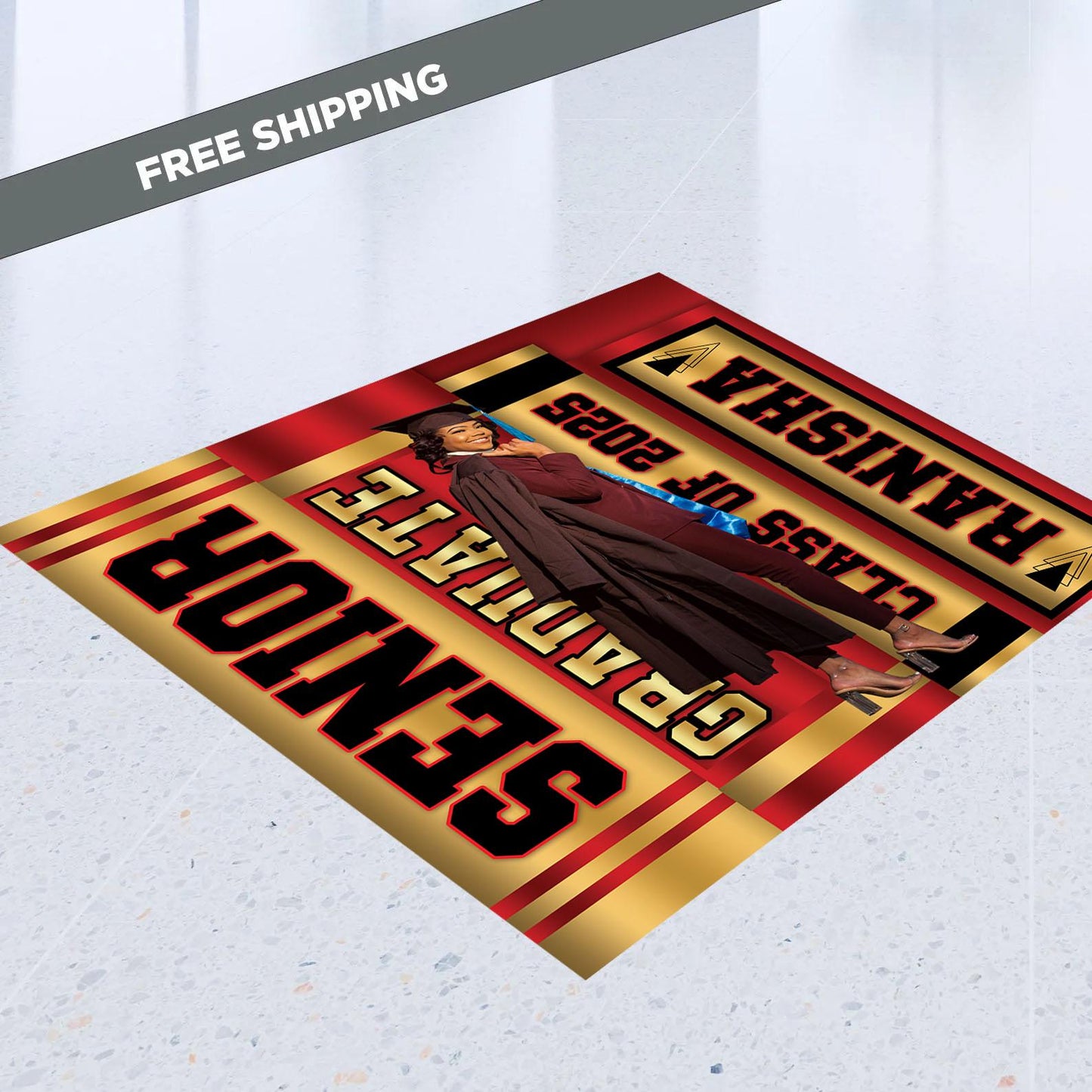 Graduation decal, Floor Decal sticker, Removable sticker, Removable vinyl sticker, Graduation backdrop, HBCU backdrop, decal, HBCU Decal