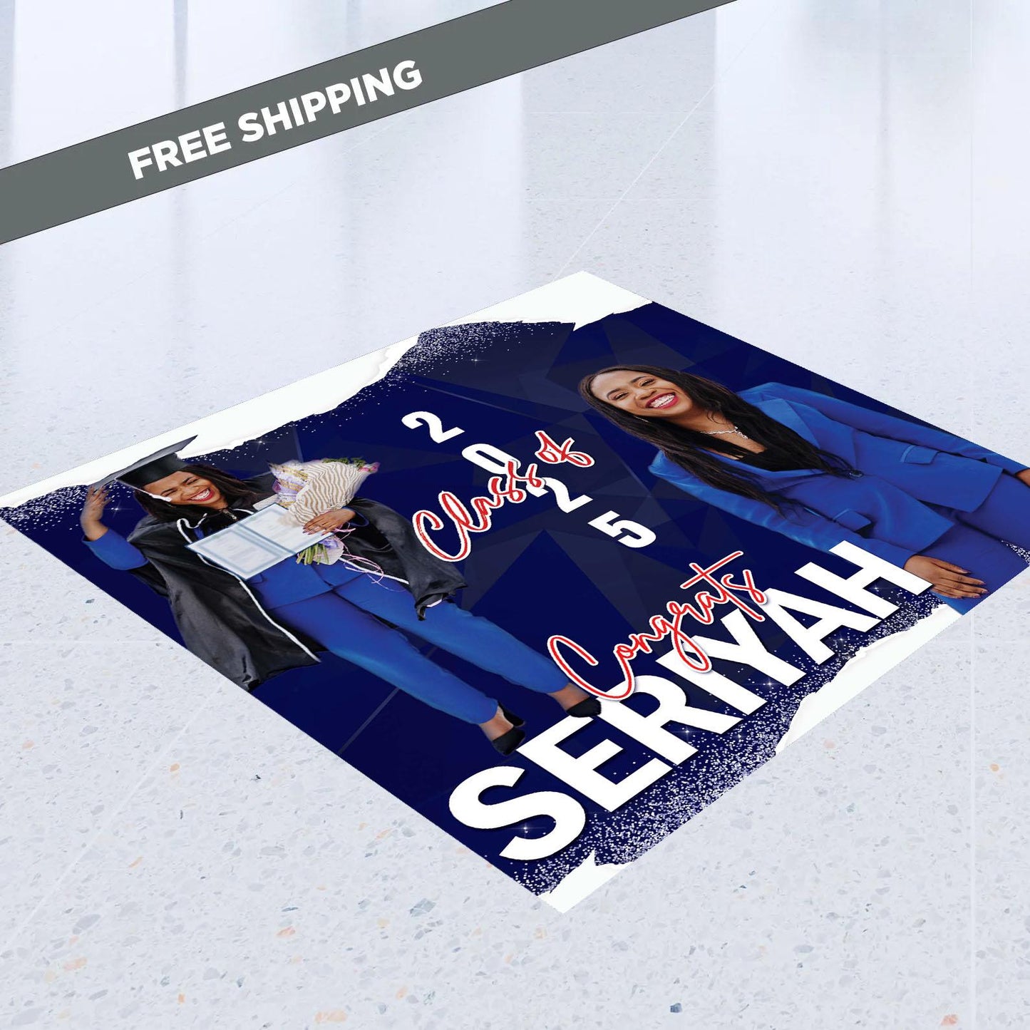 Graduation decal, Graduation backdrop, Floor Decal sticker, Removable sticker, Removable vinyl sticker, HBCU backdrop, decal, HBCU Decal