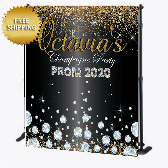 Prom step and repeat photobooth backdrop