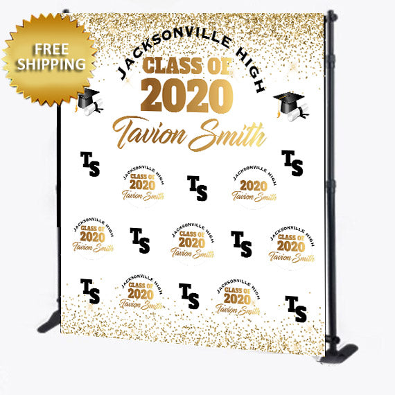 Graduation Custom Step and Repeat Backdrop