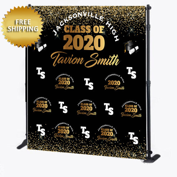 Graduation Custom Step and Repeat Backdrop