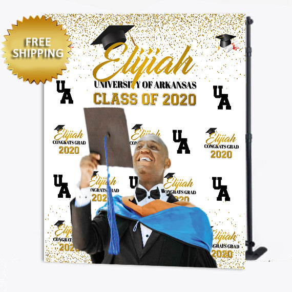 Graduation Class of 2020 Step and Repeat backdrop with Photo