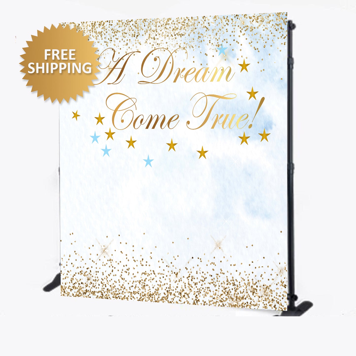 A Dream Come True Birthday and Baby Shower Custom Step and Repeat Backdrop