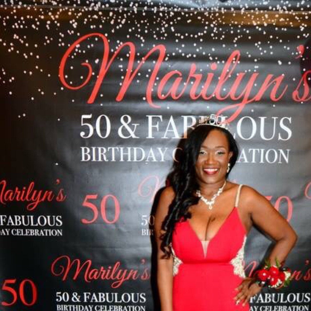 40th Birthday Party Custom Step and Repeat Backdrop