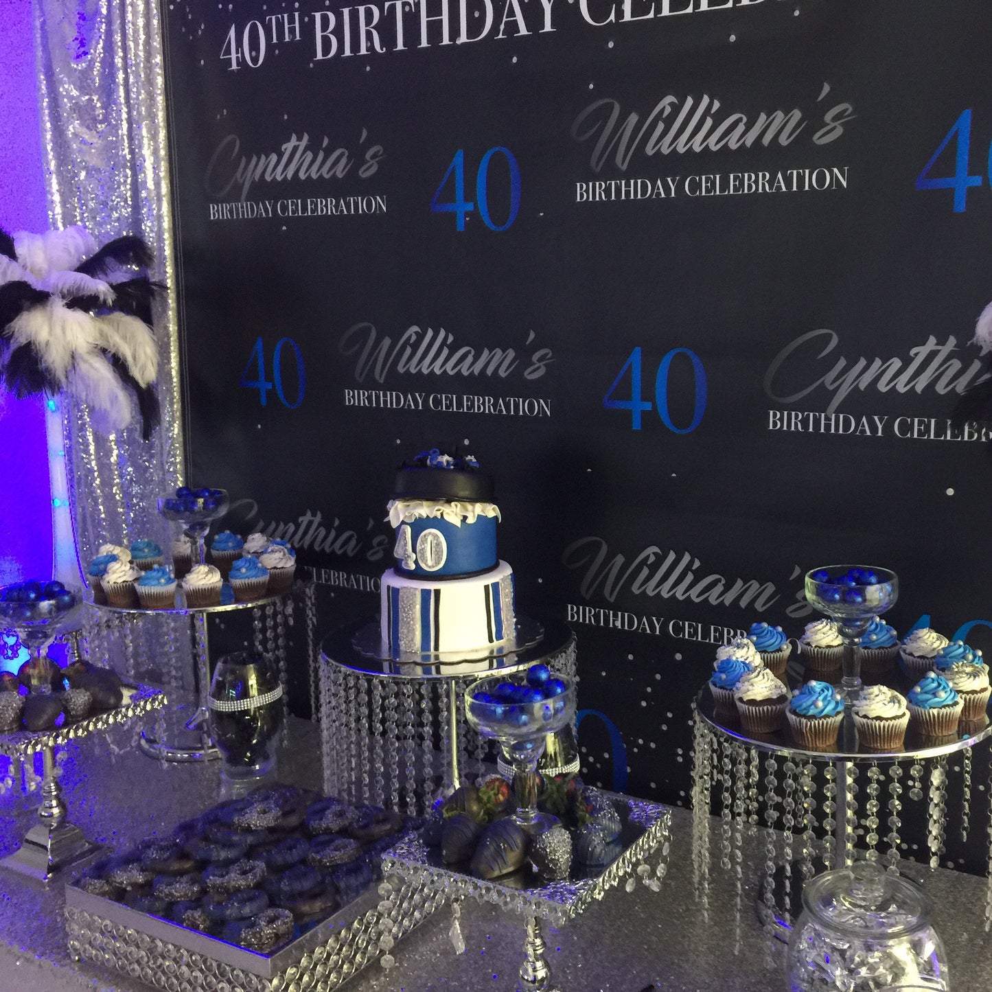 40th-Birthday-Pink-and-Black-Custom-Step-and-Repeat-Backdrop