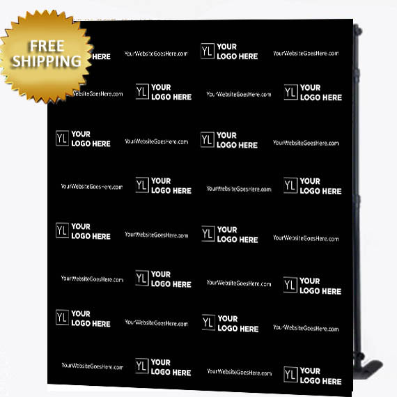 Custom Step and Repeat Backdrop with Company Logo
