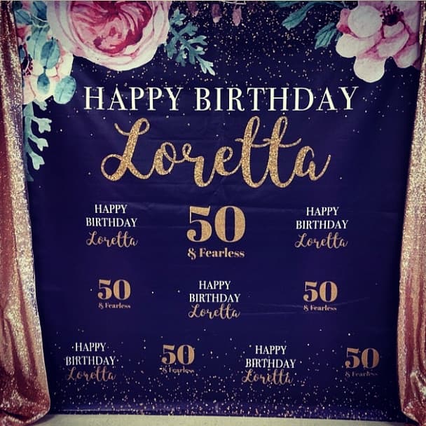 55 & Fly Birthday Custom Step and Repeat Backdrop