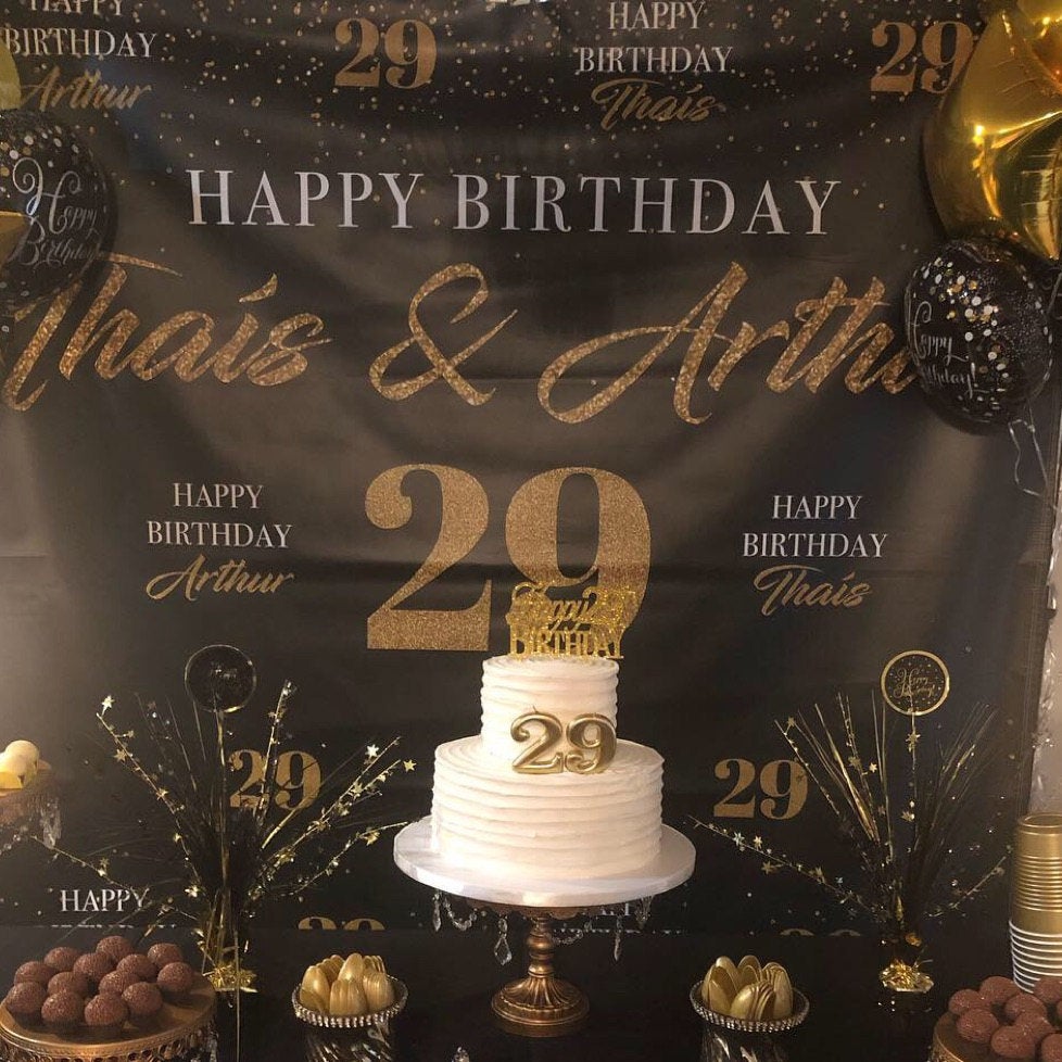 White and Bright 50th Birthday Custom Step and Repeat Banner