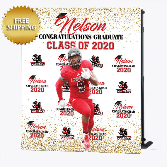 Class of 2020 Congrats Graduation Custom Step and Repeat Backdrop
