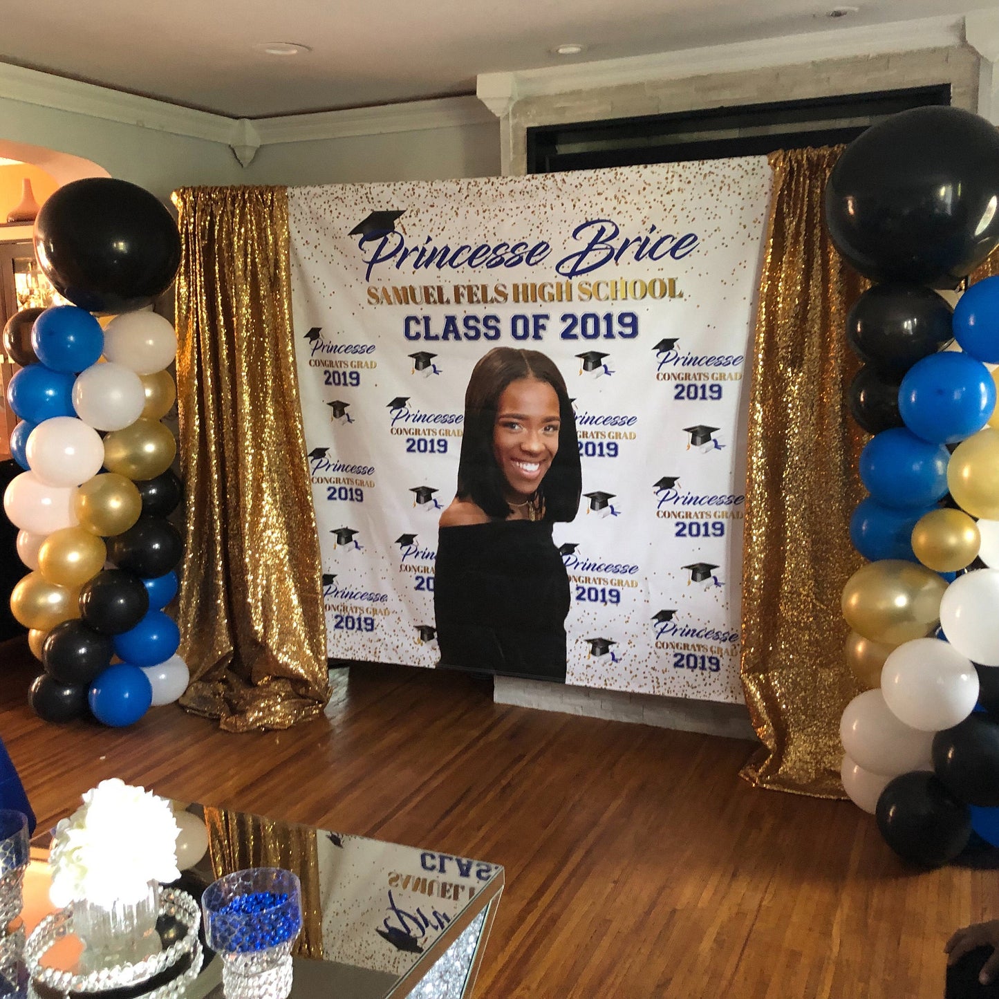 Graduation Class of 2020 Step and Repeat backdrop with Photo
