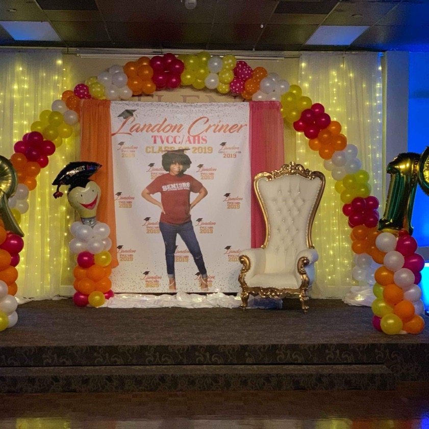Graduation Class of 2020 Step and Repeat backdrop with Photo