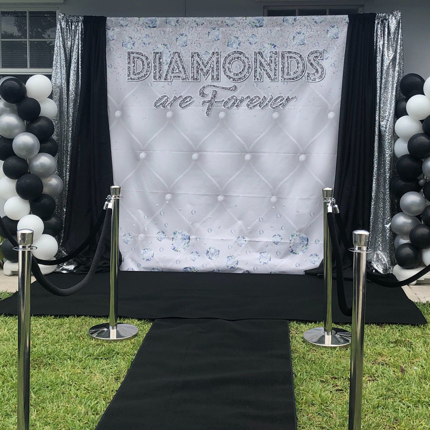 60th-Birthday-Blue-and-Silver-Tufted-Step-and-Repeat-Backdrop