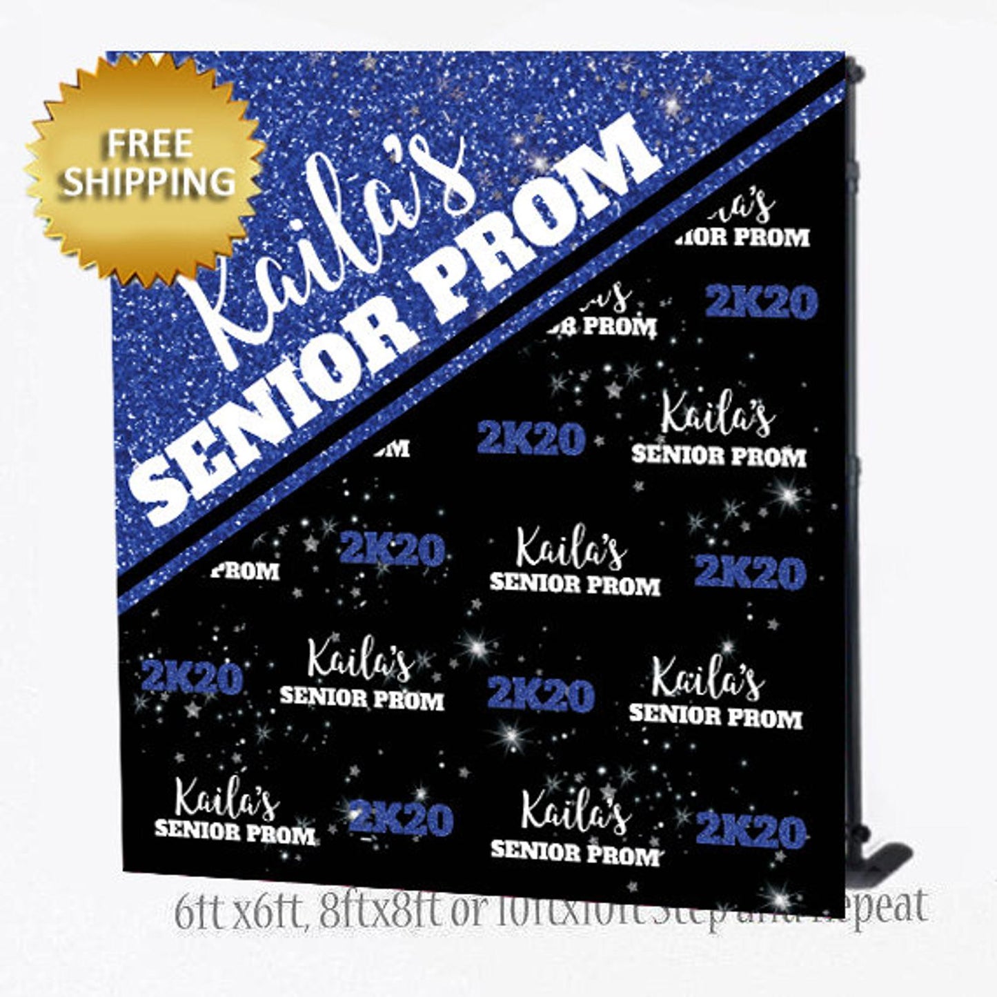 Senior prom 2020 step and repeat custom backdrop