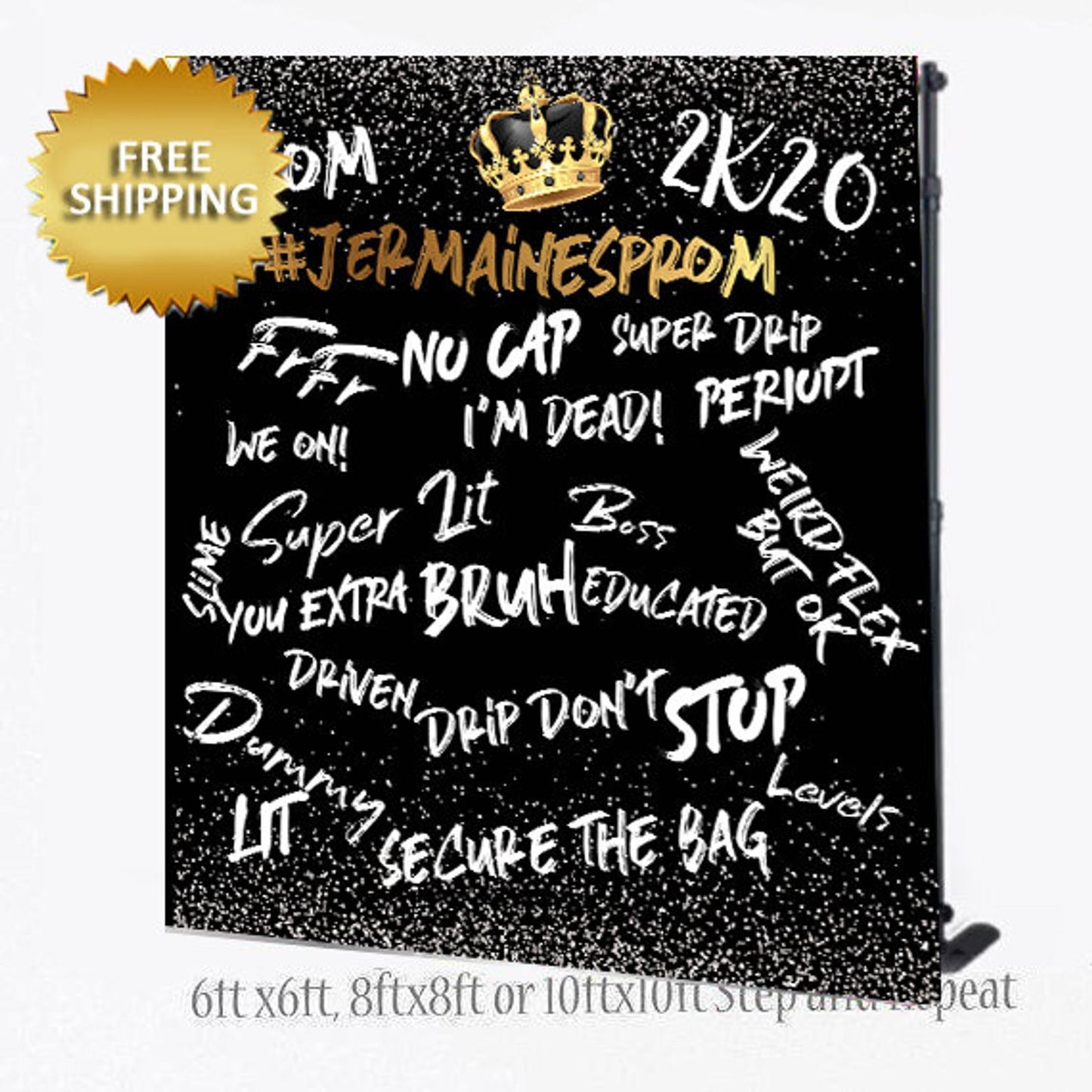 Prom Step and Repeat banner, Prom Backdrop, Words on a Backdrop, Hot Pink Backdrop, Step and Repeat, Photo Props, Printable, Prom backdrop