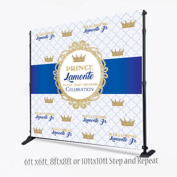 Custom 8X8 Photo Booth backdrop, custom Step and Repeat, Prince photo booth, Royal Prince Step and Repeat, Printable Backdrop, Prom filter