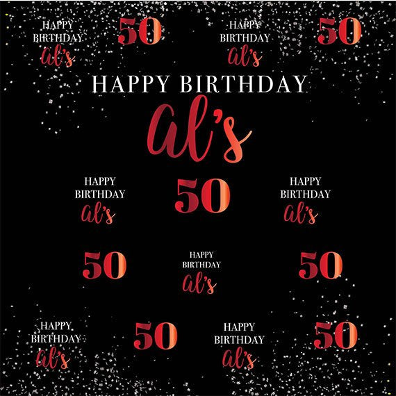 Custom 8X8 Photo Booth backdrop, 50th BirthdayStep and Repeat,Sweet 16, photo booth, Birthday Backdrop, Printable Backdrop, Senior Prom