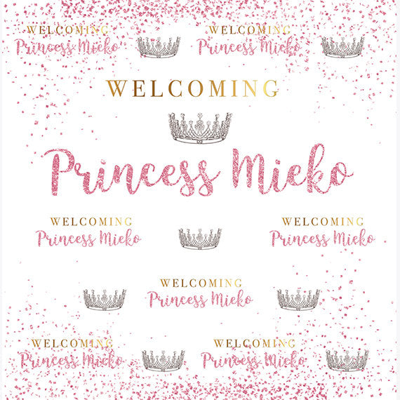 Custom 8X8 Photo Booth backdrop, Princess Step and Repeat, Baby Shower Backdrop, 1st Birthday backdrop, Unicorn Step and Repeat, Princess