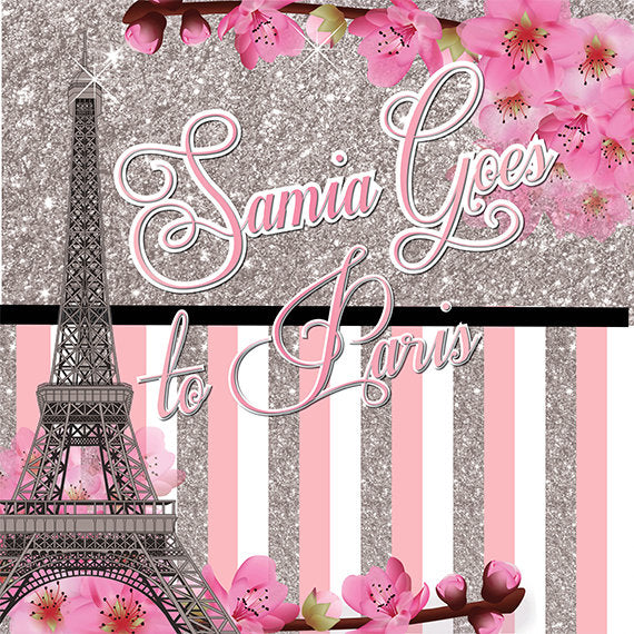 Paris step and repeat ,Eiffel Tower backdrop, Custom 8X8 Photo Booth backdrop, custom Step and Repeat, Sweet 16 Birthday, photo booth