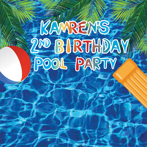 Summer Back Drop, Pool Party Step and Repeat, Pool Party Photo Booth backdrop,Birthday backdrop, Pool Party photo booth backdrop
