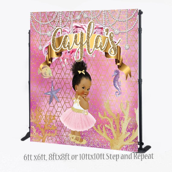 Princess photo booth, Royal Princess Step and Repeat, Custom 8X8 Photo Booth backdrop, Mermaid Step and Repeat,Printable Backdrop