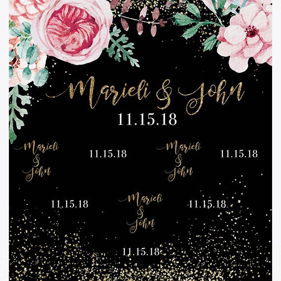 Wedding Photo Booth Backdrop, Prom backdrop, Wedding Step and Repeat, Wedding Backdrop, Sweet 16 Step Repeat Backdrop, Engagement Backdrop