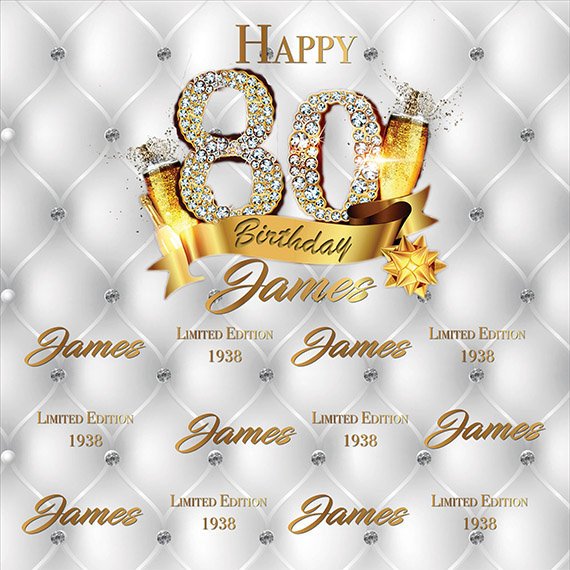 Tufted Backdrop, Birthday Backdrop, Photo Props, 80th Birthday Step and Repeat,Photo Booth Step and Repeat Backdrop, Engagement Backdrop