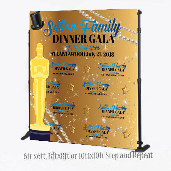 Family Reunion Backdrop, Oscar backdrop, Family Reunion Step and Repeat, Evening with the stars Photo Booth, Photo Props, Family Reunion