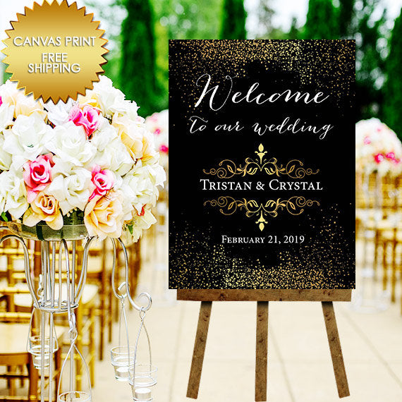Poster Board Wedding Sign, Guest book canvas, Canvas sign, Guest book sign, Welcome Wedding Sign,Canvas Print Wedding Sign, Wedding Backdrop