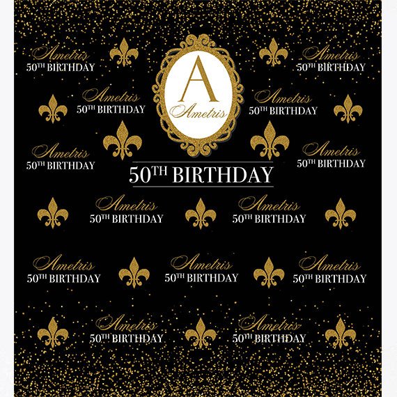 Fleur de lis Backdrop, Sweet 16 Backdrop, 8X8 Photo Booth backdrop, 50th Birthday Backdrop, 40 Birthday Step and Repeat, Prom photo booth