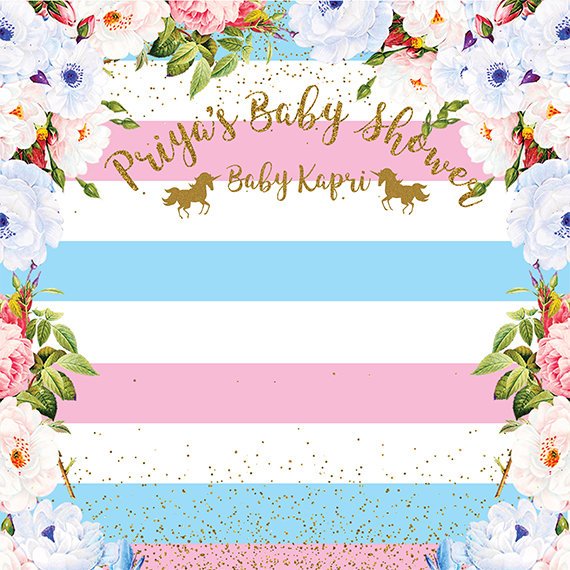 Baby Shower Backdrop, Princess Backdrop, Unicorn backdrop, Baby Shower Step and Repeat, Bridal Shower Backdrop, Floral backdrop, gold pink