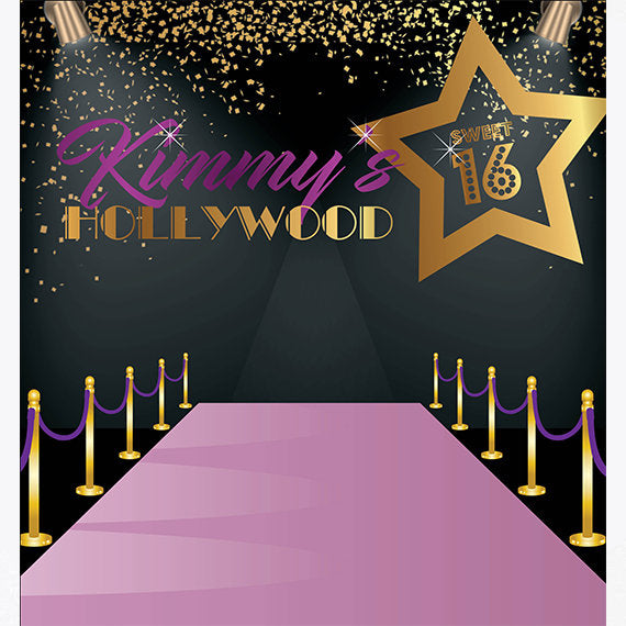 Purple Carpet backdrop, Sweet 16 Backdrop, Hollywood backdrop, Hollywood Step and Repeat, photo booth, Prom Backdrop, red Carpet Backdrop,