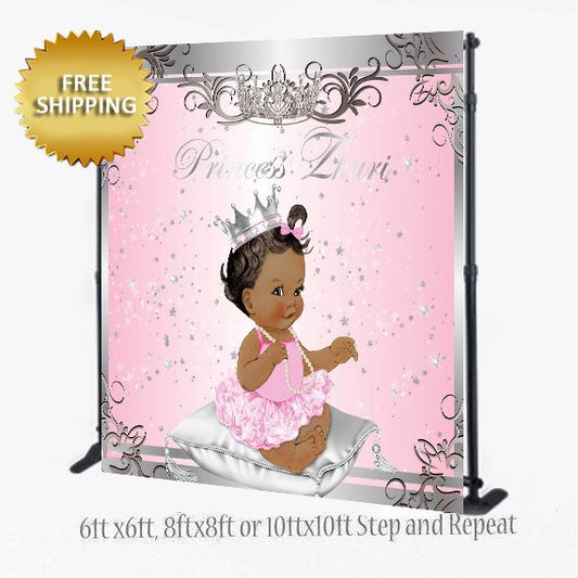 Baby Shower Backdrop, Princess Backdrop, 50th Backdrop,Royalty Back drop, Black Baby girl backdrop, Black Princess backdrop, Horse Carriage