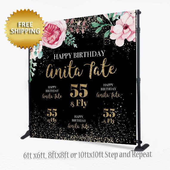 Bridal Shower 8X8 Photo Booth backdrop, Floral Step and Repeat, Sweet 16 Birthday photo booth, Prom Backdrop,Wedding Backdrop, 50th Birthday