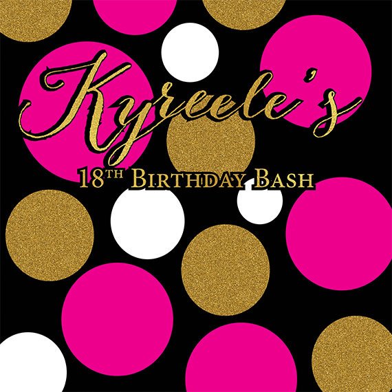 Sweet 16 Birthday Step and Repeat, Polka Dots Backdrop, Hot pink Step and Repeat Backdrop, Sweet 16 backdrop, Step Repeat Backdrop