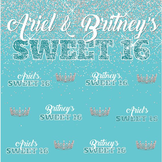 Sweet 16 Backdrop, Teal Backdrop, Turquoise backdrop, Red carpet Backdrop, Sweet 16 Backdrop,Royalty Back drop, Princess Backdrop