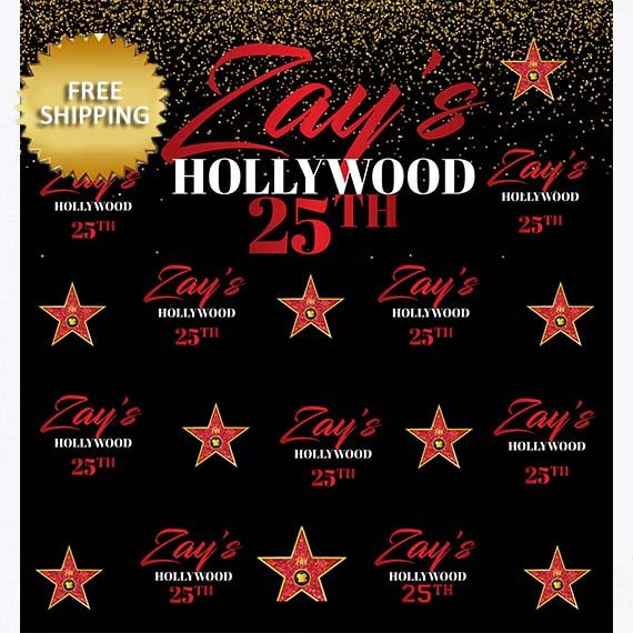 Hollywood Backdrop, Sweet 16 Backdrop, 21st birthday backdrop, Red carpet Backdrop, Sweet 16 Backdrop, Prom backdrop,Hollywood Star Backdrop