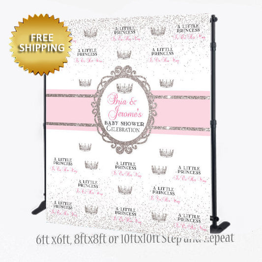 Sweet 16 Backdrop, Baby Shower backdrop, A little princess backdrop, Princess backdrop, Step and Repeat banner, Sweet 16 Backdrop